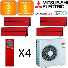 Mitsubishi Quadri-split MXZ-6F120VF + MSZ-LN18VGR + 3 X MSZ-LN35VGR