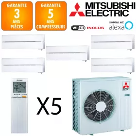 Mitsubishi Quintuple-split MXZ-6F120VF + 2 X MSZ-LN18VGV + 3 X MSZ-LN35VGV