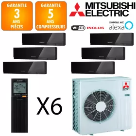 Mitsubishi Sextuple-split MXZ-6F120VF + 2 X MSZ-EF18VGKB + 2 X MSZ-EF22VGKB + 2 X MSZ-EF25VGKB
