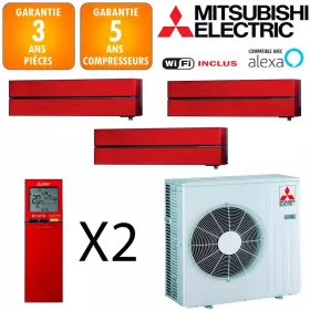 Mitsubishi Tri-split MXZ-5F102VF + MSZ-LN18VGR + 2 X MSZ-LN50VGR