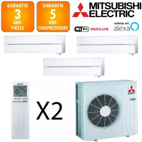 Mitsubishi Tri-split MXZ-5F102VF + MSZ-LN18VGV + 2 X MSZ-LN50VGV