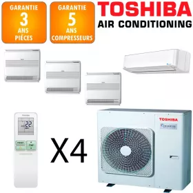 Toshiba Quadri-split Daiseikai RAS-5M34G3AVG-E + 3 X RAS-B10J2FVG-E + RAS-M10PKVPG-E