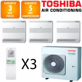 Toshiba Tri-split Console RAS-5M34G3AVG-E + 2 X RAS-B10J2FVG-E + RAS-B18J2FVG-E