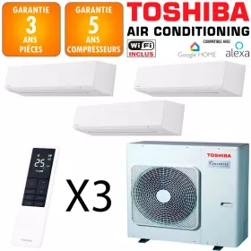 Toshiba Tri-split Shorai RAS-4M27G3AVG-E + RAS-B07G3KVSG-E + RAS-B10G3KVSG-E + RAS-B16G3KVSG-E