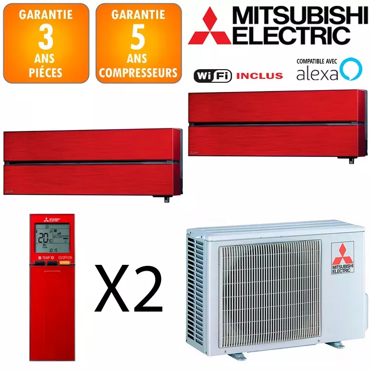 Mitsubishi Bi-split MXZ-2F33VF + MSZ-LN18VGR + MSZ-LN25VGR