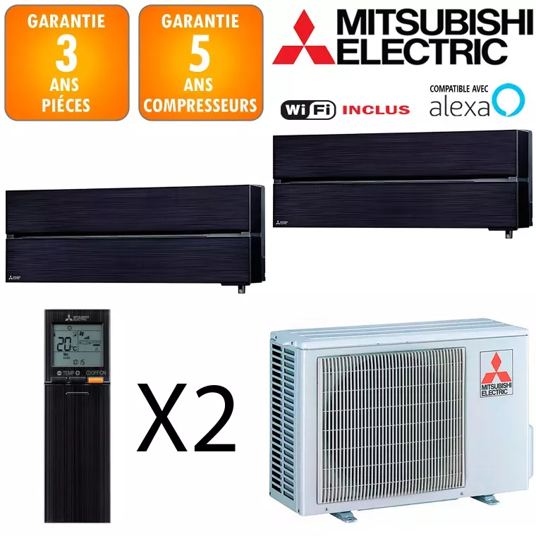 Mitsubishi Bi-split MXZ-2F53VF + MSZ-LN18VGB + MSZ-LN35VGB