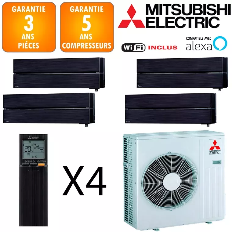 Mitsubishi Quadri-split MXZ-4F83VF + 3 X MSZ-LN18VGB + MSZ-LN25VGB