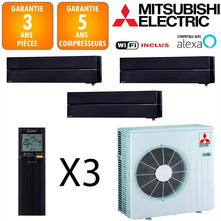 Mitsubishi Tri-split MXZ-3F68VF + 3 X MSZ-LN25VGB