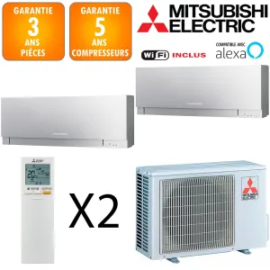 Mitsubishi Bi-split MXZ-2F53VF + MSZ-EF18VGKS + MSZ-EF35VGKS