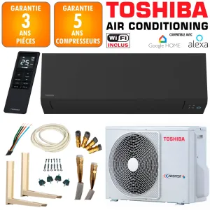 Pack Climatiseur Toshiba Shorai Edge RAS-B24G3KVSGB-E Black