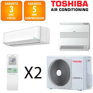 Toshiba Bi-split Daiseikai RAS-2M18G3AVG-E + RAS-M10PKVPG-E + RAS-B13J2FVG-E