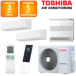 Toshiba Tri-split Shorai RAS-3M18G3AVG-E + 2 RAS-B07G3KVSG-E + RAS-B10J2FVG-E