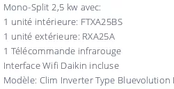 Climatiseur Daikin Stylish FTXA25BS + RXA25A