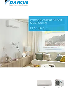 Fiche commerciale Climatiseur Mural Daikin Sensira FTXF25D + RXF25D